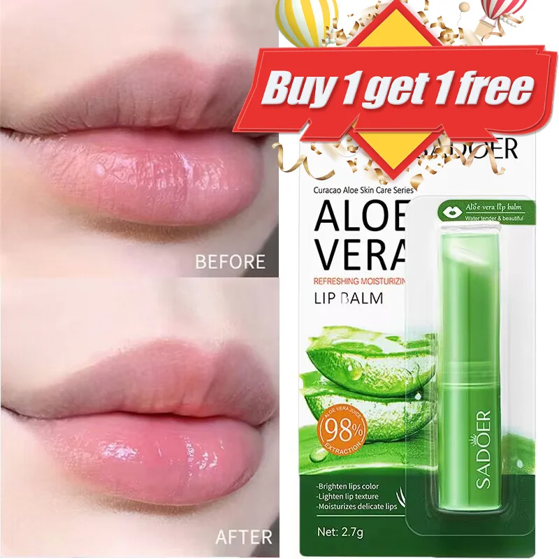 

Aloe Moisturizing Lip Balms Fade Lip Fine Lines Remove Dead Skin Anti-Drying Cracked Brighten Nourish Makeup Lipsticks Lips Care