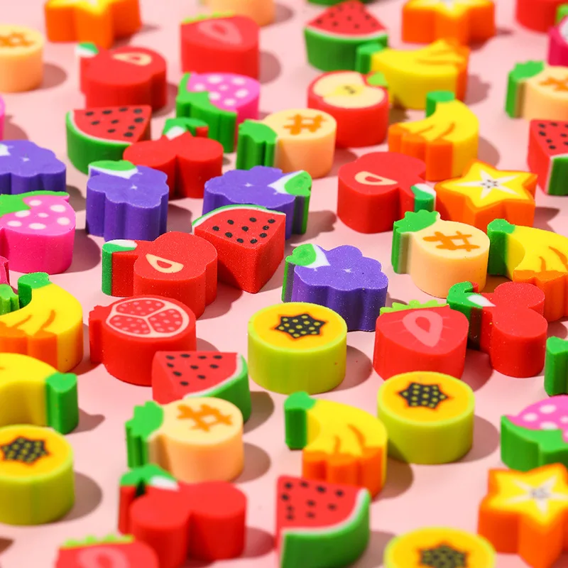 Eraser Cartoon Rubber Eraser Fruit Numbers Animal Erasers Sc