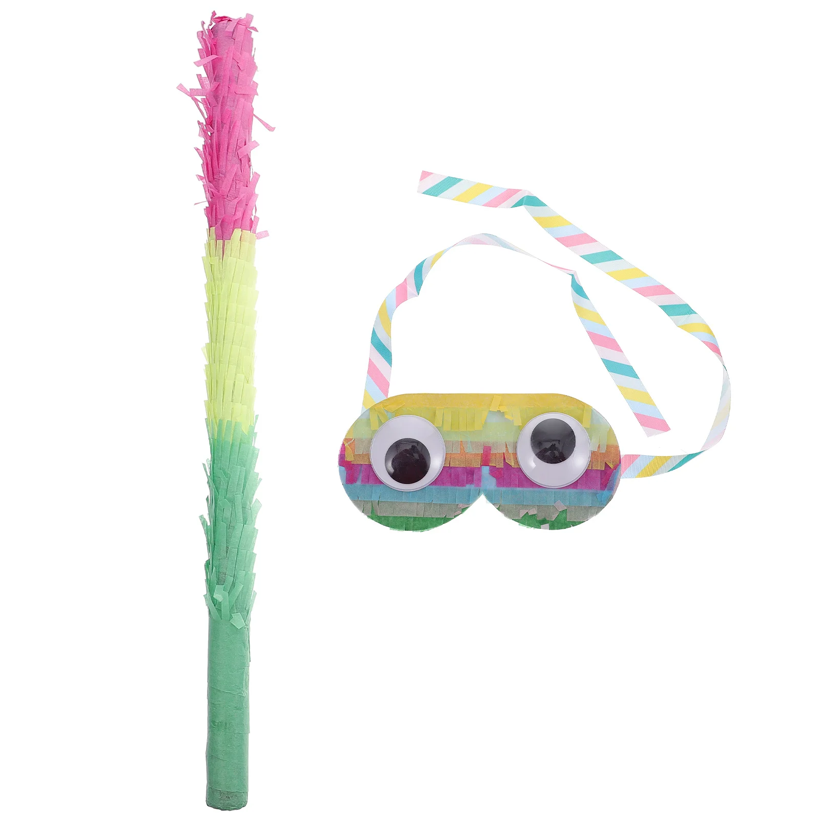 

Pinata Stick Sticks And Blindfold Hitting Buster Easy Grip Kids Birthday Party Supplies With To