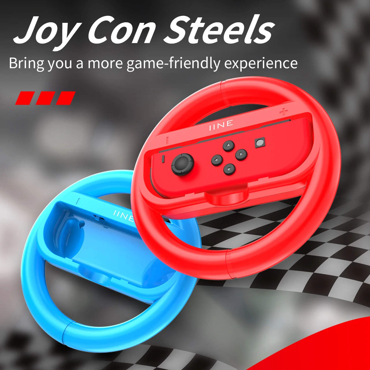 

Джойстик IINE Switch, рулевое колесо, красный и синий, совместимый с Nintendo Switch, аксессуары
