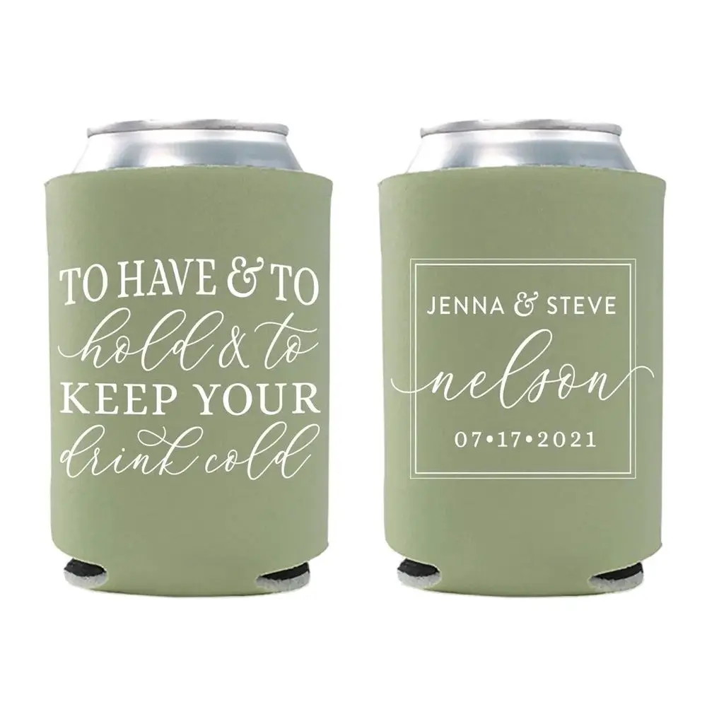 

Personalized Can Coolers, Monogrammed Can Cooler, Wedding Favors, Custom Party Favors, Cheers Favor, Can Cooler Favor, Neoprene