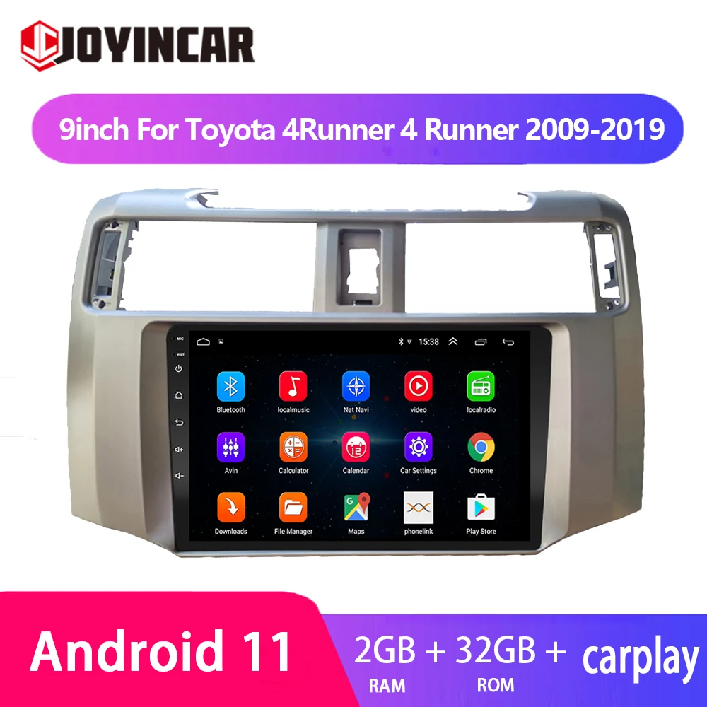 

Автомобильный радиоприемник 9 "Android 11, стереопроигрыватель с Wi-Fi для Toyota 4runner 4runner 2009-2019 2 Din, мультимедийный видеопроигрыватель с GPS-навигацией
