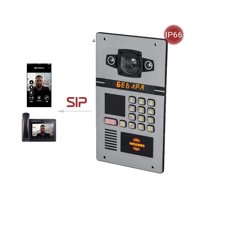 

TCP/IP/SIP MULTI apartment video door phone intercom opening systems with keypad