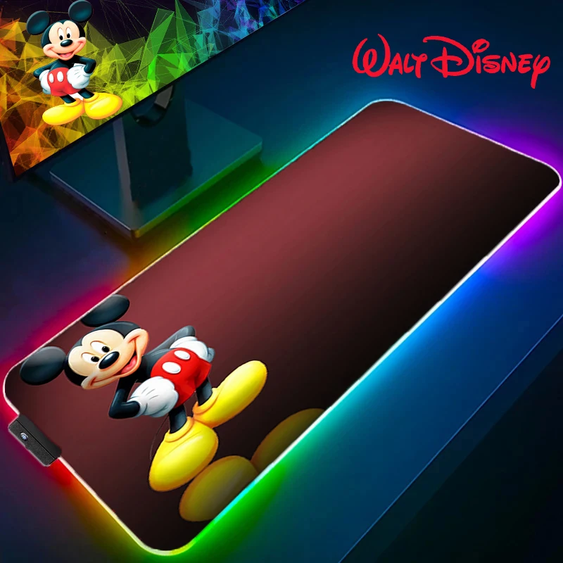 

Коврик для мыши со светодиодсветодиодный подсветкой в виде Микки и Минни