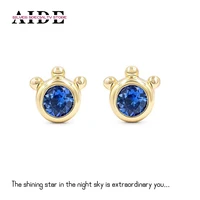 aide 2022 925 sterling silver sapphire cute cat claw stud earrings for women piercing earring pendientes jewelry brincos aretes