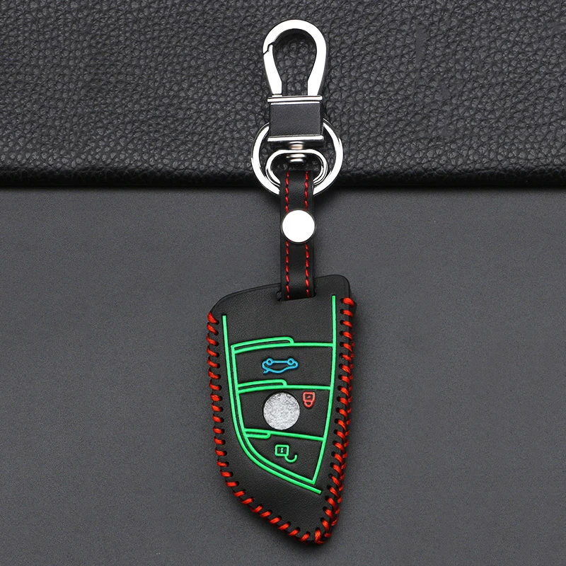 

For BMW F10 F20 F30 G20 G30 F15 F16 G01 G02 G05 X1 X3 X4 X5 X6 1 3 5 7 Series G07 F34 Luminous Leather Car Key Case Cover Fob