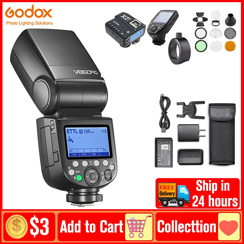 Godox V860III V860 III TTL HSS Camera Flash Speedlite for Canon Sony Nikon Fuji Olympus Panasonic Pentax Cameras