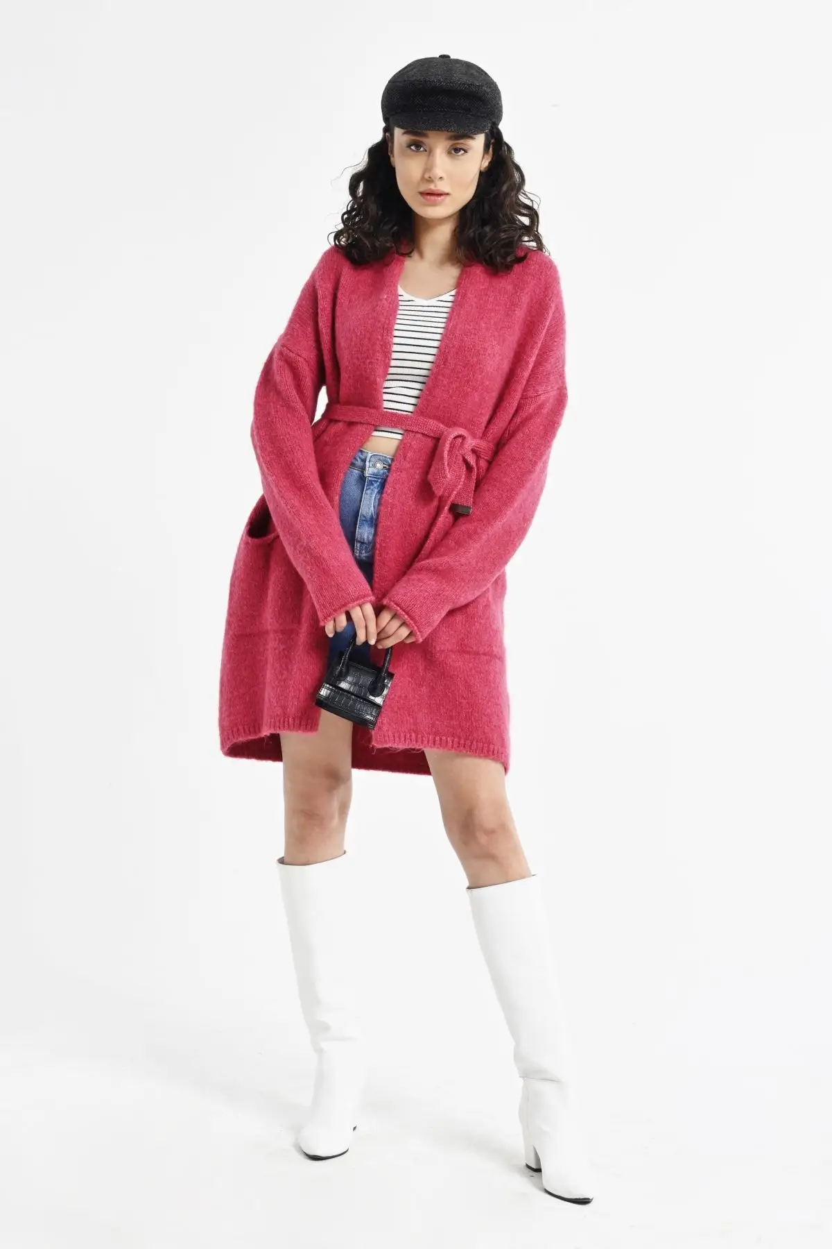 

Women's Cardigan Beauty Pocket Long - Fuji Casual Knitted Quality Fashion Cardigan Sweaters Loose Sweater Jumper