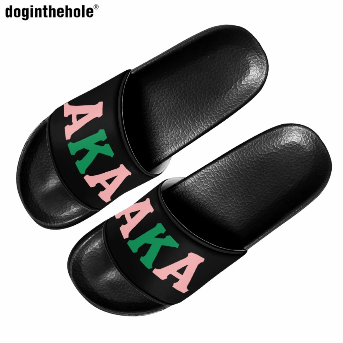 

Doginthehole Alpha Kappa Alpha Sorority, дизайнерские женские тапочки с принтом, модные трендовые, новые, для улицы, для пляжа