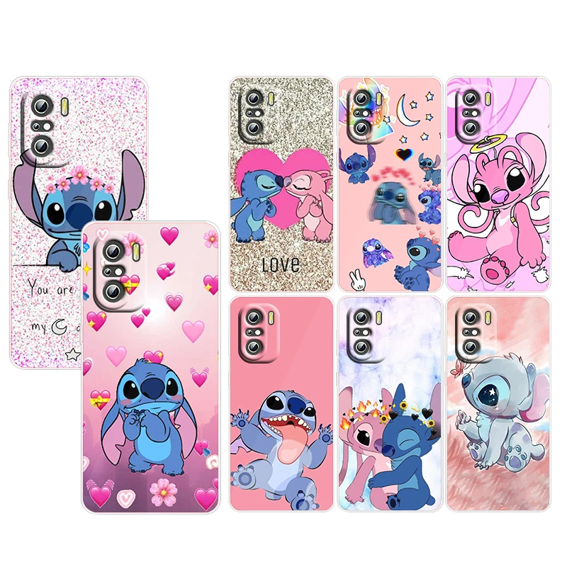 

Stitch Disney Little Monster Phone Case For Xiaomi Redmi K50 K40 Gaming 10 10C 9AT 9A 9C 9T 8 7A 6A 5 4X Transparent Soft Cover