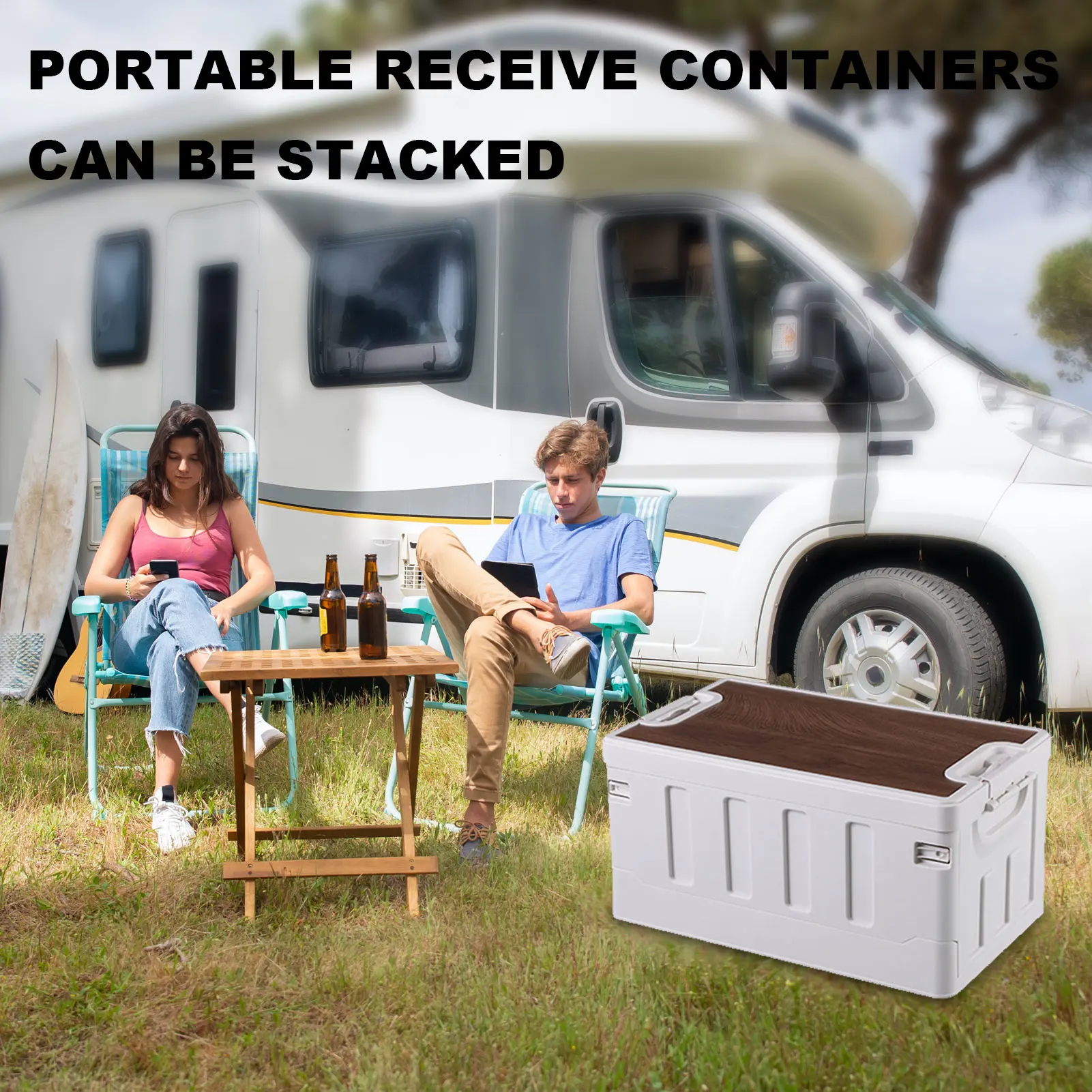 

Outdoor Shockproof Waterproof Boxes Survival Airtight Case Holder Storage Box For Travel Camping Picnic