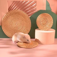 useful eco friendly moisture proof small animal rattan mat cushion for golden bears mouse ice mat resting cage mat
