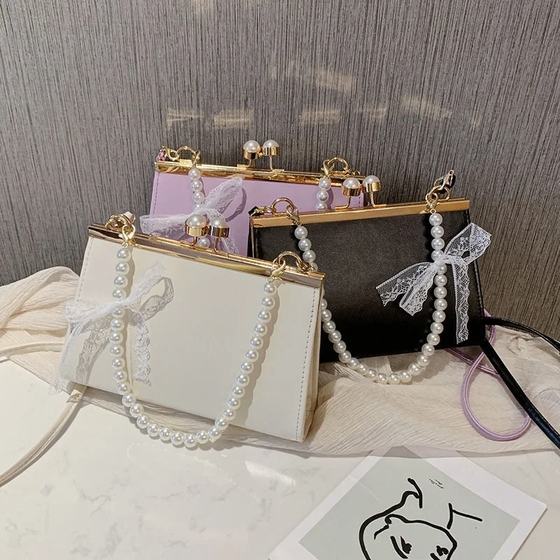 

MBTI Luxury Shoulder Bag Ladies 2022 Summer Fashion Versatile Simple Pearl Handbag for Women with Free Shipping