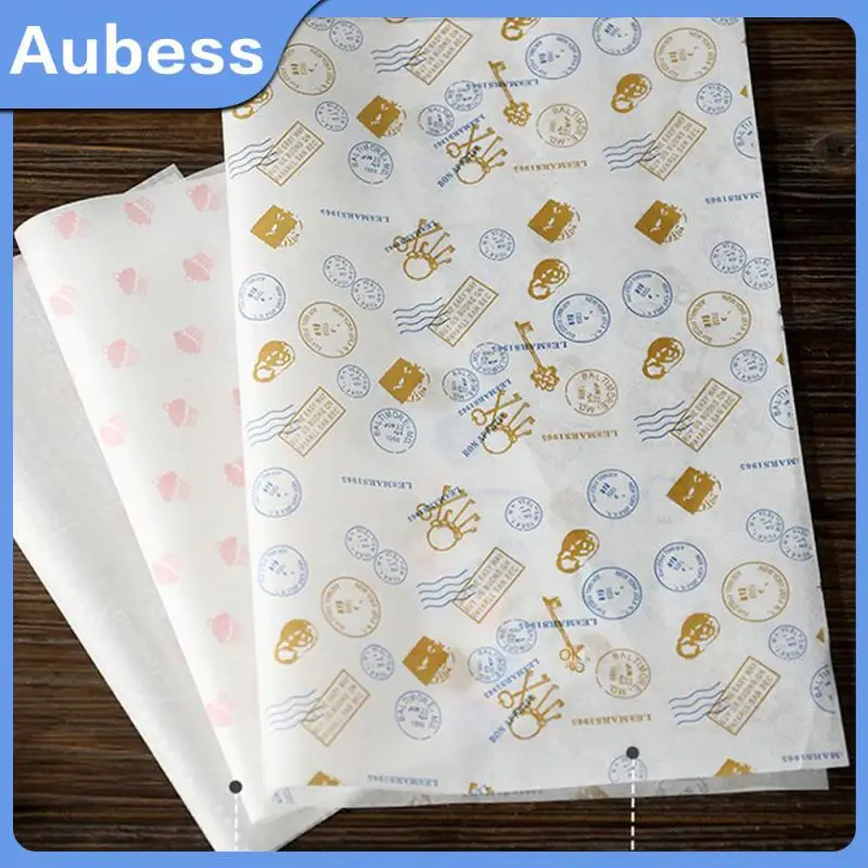 

50 Sheets Greaseproof Paper Reusable Baking Mat Bread Sandwich Burger Fries Wrapping Home Baking Tools Baking Utensils