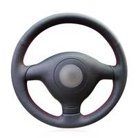 diy custom black artificial leather steering wheel cover for volkswagen golf 4 passat b5 1996 2003 polo