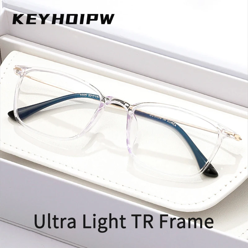 

KEYHOIRW Ultra Light Retro High Quality Women's Optical Myopic Glasses Square TR90 Prescription Eyeglass Frame For Men 1005