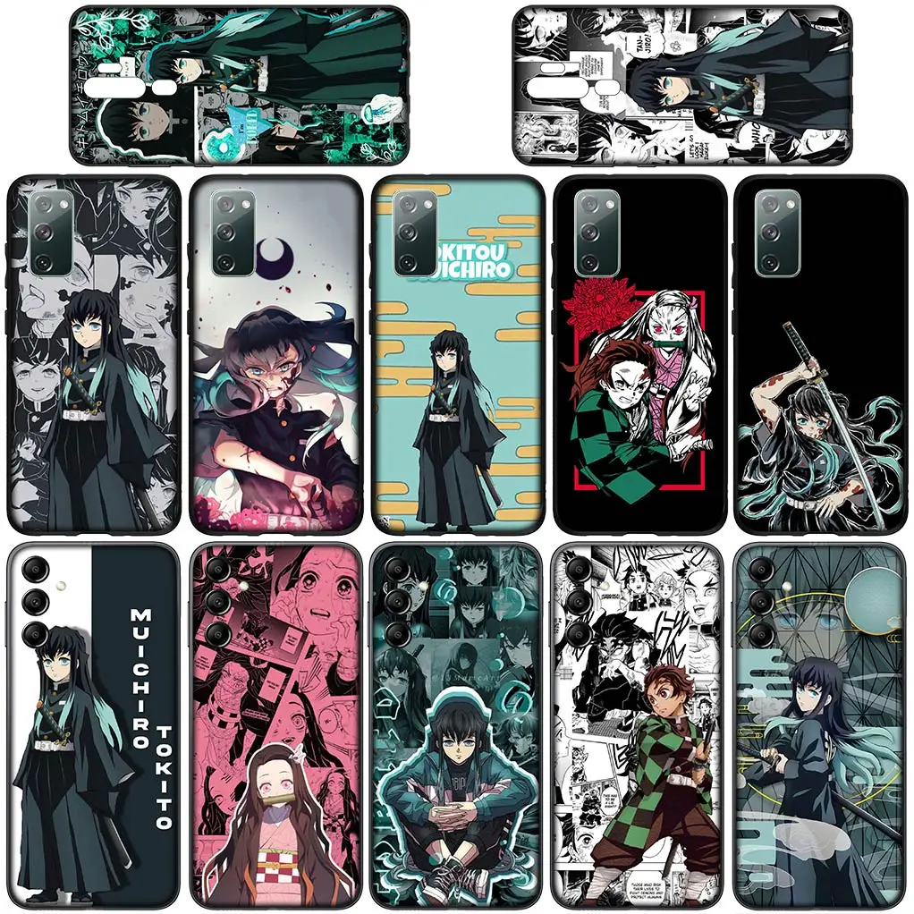 Чехол для телефона Muichiro Tokito рассекающий демонов Tanjirou Nezuko чехол Samsung Galaxy S22 S21 S20 Fe