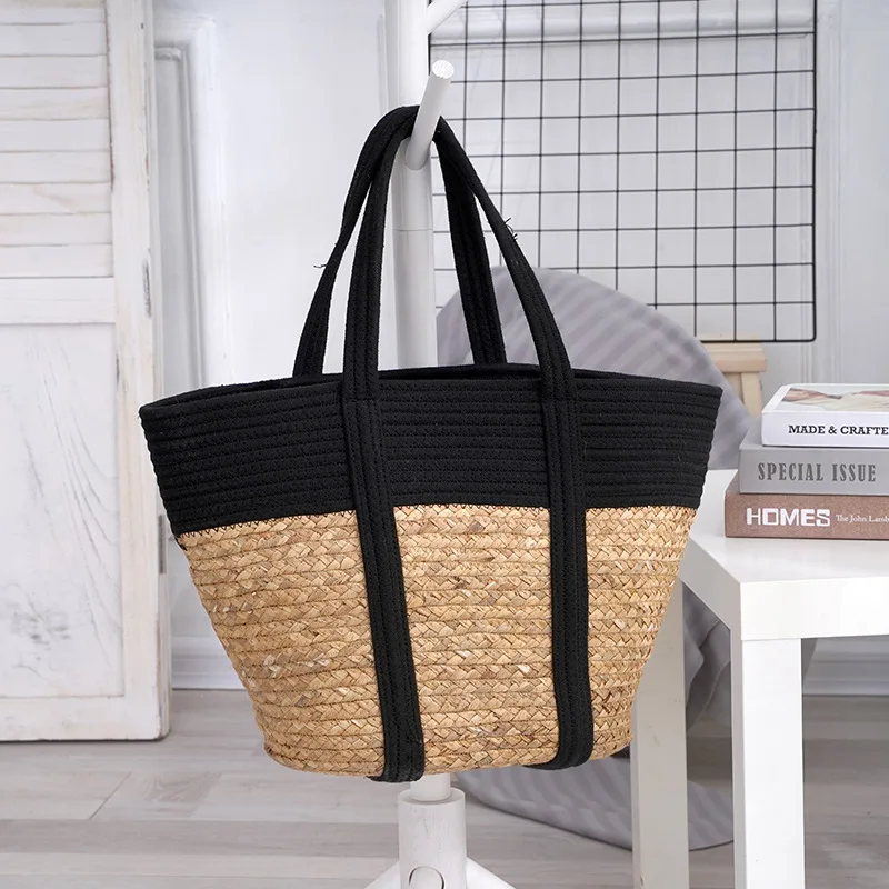 

Bohemian Woven Shoulder Bag Overlarge Straw Bag Designer Handbags Summer Travel Beach Bags for Women Tote Rattan Bags Clutch New