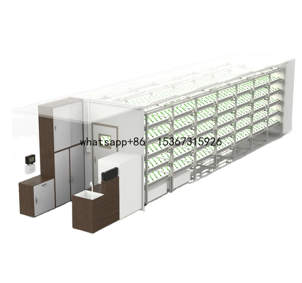 Project под ключ 40HQ Умная ферма Доставка Система гидропонных контейнеров для