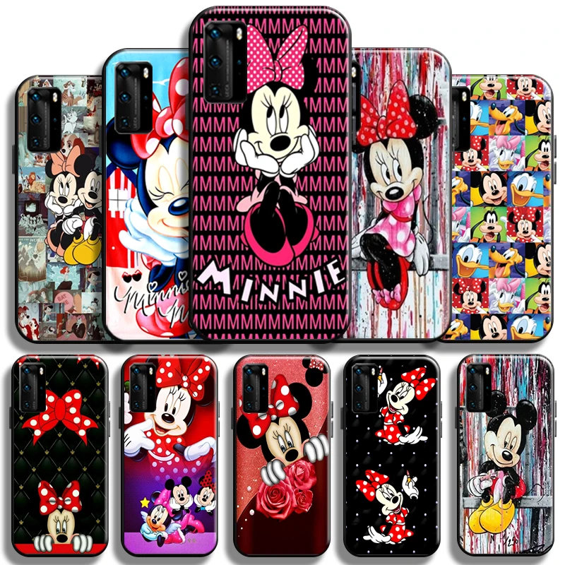 

Cartoon Disney Mickey Mouse Phone Case For Huawei P40 P40 Pro Lite 5G Funda Cases Back Cover Carcasa Shockproof Liquid Silicon