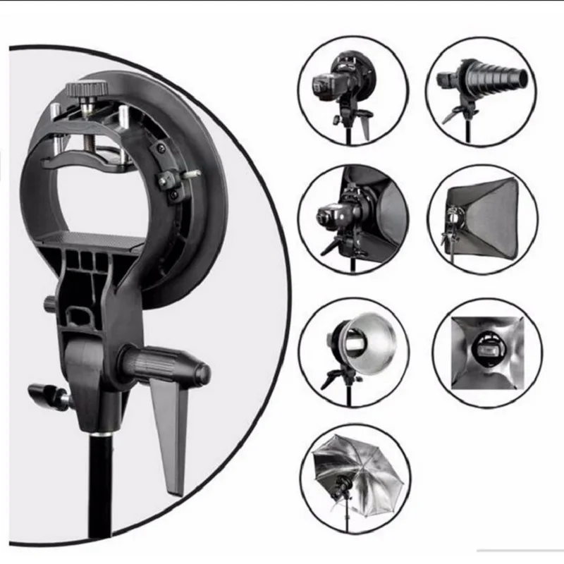 Godox S-образный прочный пластиковый кронштейн Bowens держатель для Speedlite Flash Snoot Softbox