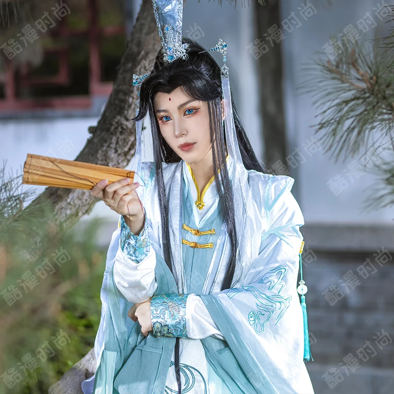 

Hot Anime Tian Guan Ci Fu Qi ShenQingqiu feng shi Shi qingxuan Cosplay Costume wig fan for cosplay Fancy Stage Performance Props