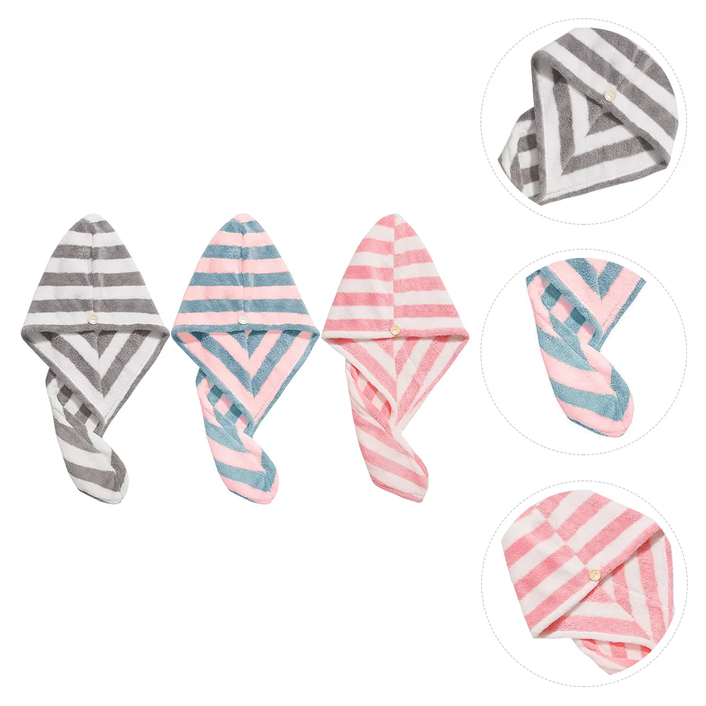 

3pcs Hair Drying Towel Hair Drying Hair Towel Wrap Hair Towel for Bathroom Salon