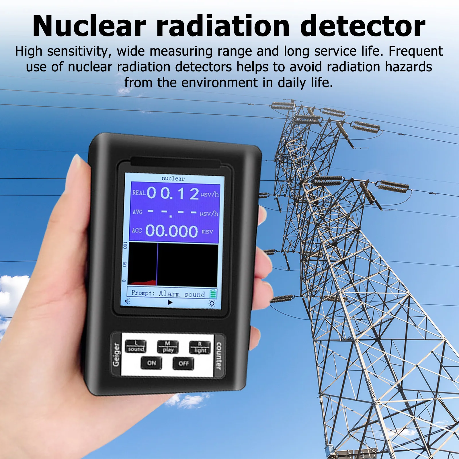 

Лабораторный детектор ядерного излучения счетчики Гейгера радиоактивный тестер цифровой монитор портативный измеритель радиации дозимет...