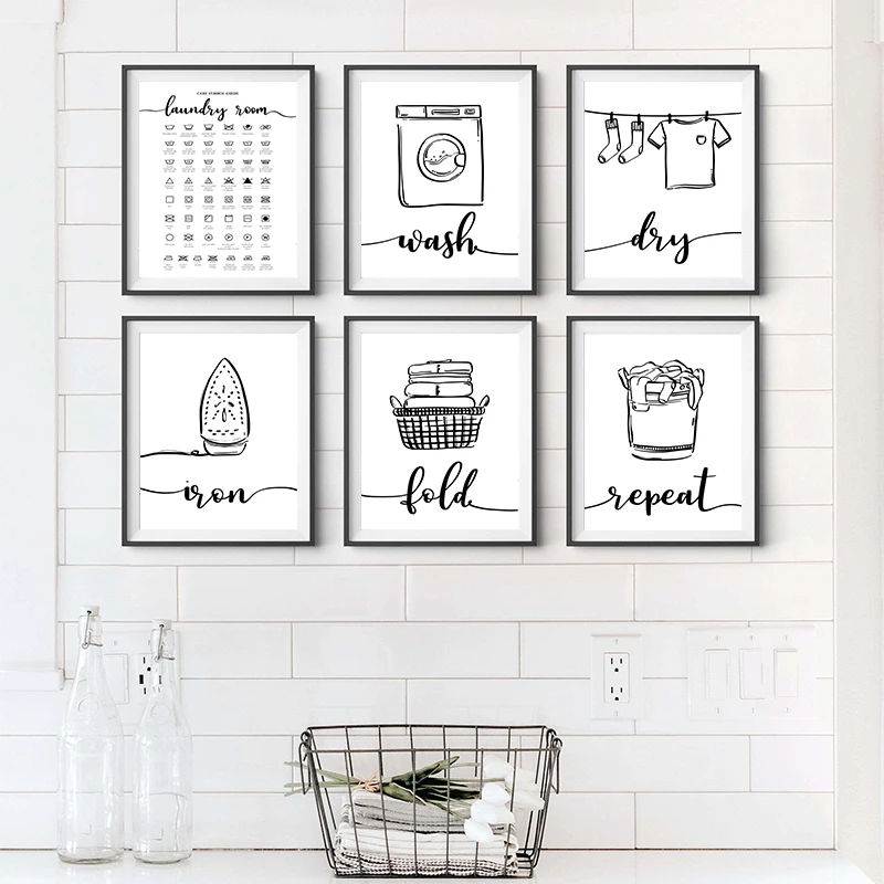 Минималистичные черно-белые настенные постеры и принты с рисунками на холсте