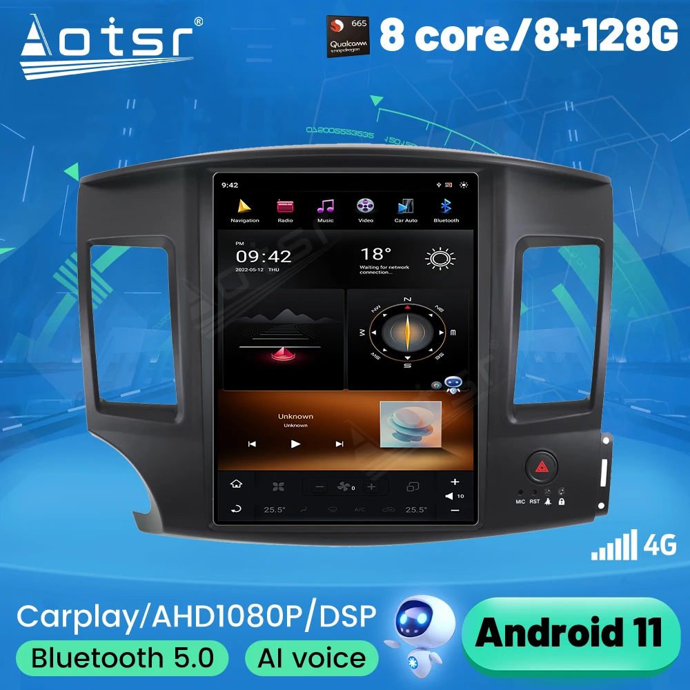 

G6 Tesla Screen For Mitsubishi Lancer 2007-2017 Android 11 Car Radio 2Din Stereo Receiver Autoradio Multimedia Player GPS Navi