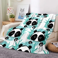 manta de franela con estampado 3d de panda y animales manta de lana de bamb%c3%ba para dormitorio siesta y oficina