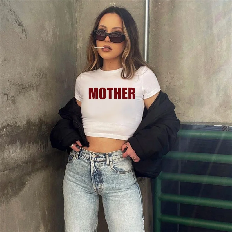 

Кроп-топ y2k 2000s yk2 с надписью для девушек, модные футболки в Корейском стиле Харадзюку