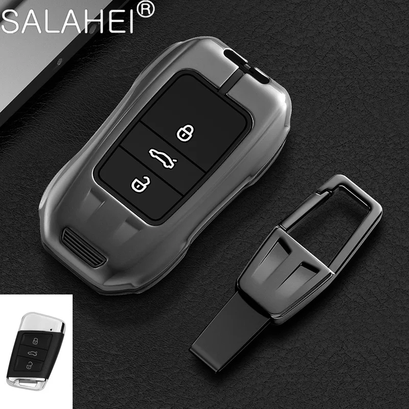 

Zinc Alloy Car Key Case Cover For Volkswagen VW Passat B8 Tiguan MK2 Magotan Cc 2017 2018 2019 Keychain Car Accessories Interior