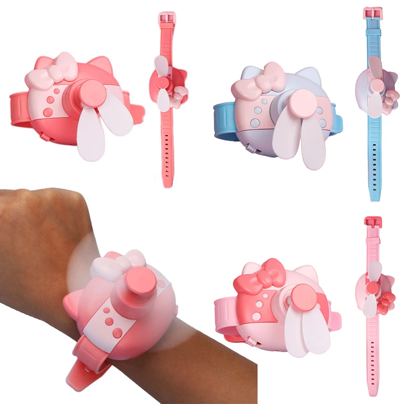 Силиконовый портативный мини-вентилятор для часов Hello Kitty с Usb-зарядкой |