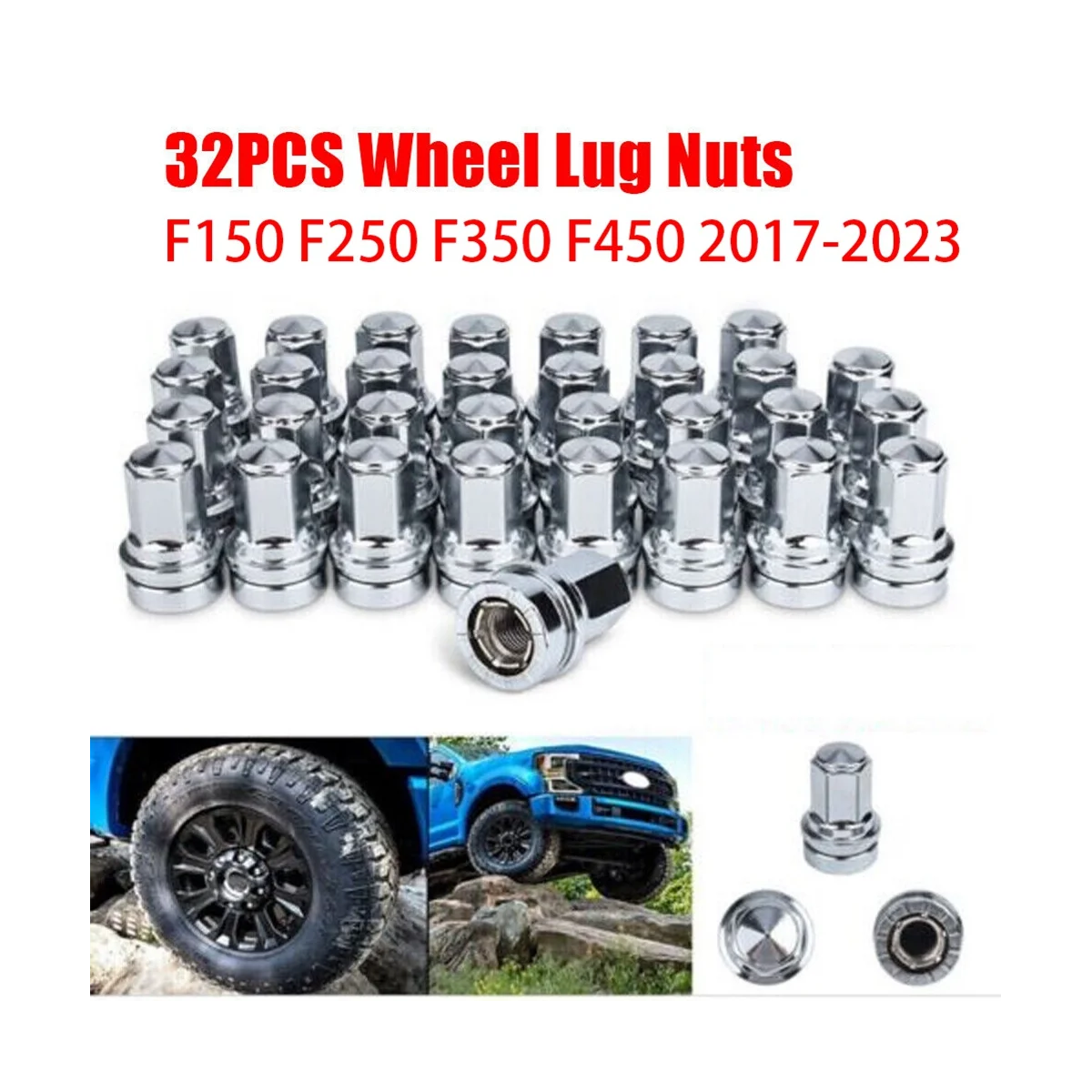 1 Набор 32 шт. гайки для наконечника ступицы M14x1 5 _ Ford Raptor F150 F250 F350 F450 2017-2023