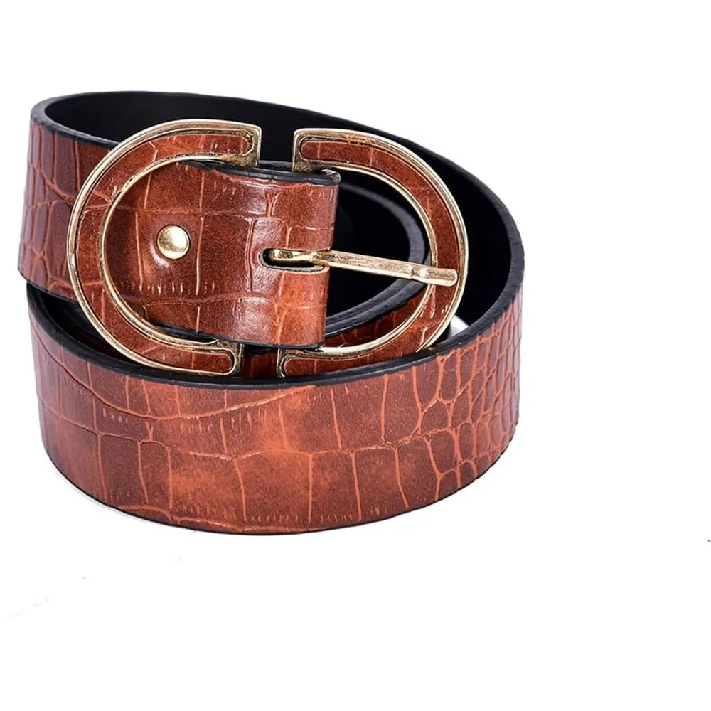 

Dorlie Croco, коричневый женский аксессуар, модный ремень SKR59