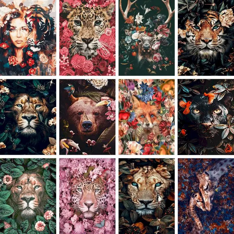 

Paint By Numbers For Adults Animals Picrute Coloring By Numbers Acrylic Paint Drawing On Canvas Home Decor Decor