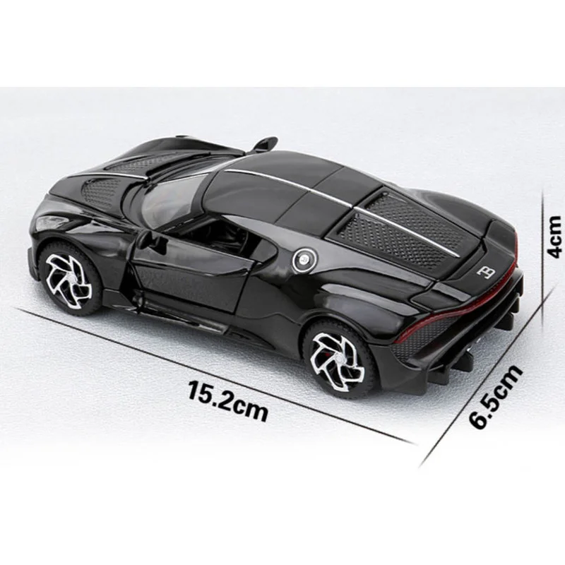 Модель спортивного автомобиля Bugatti La Voiture черная модель игрушечного литый под
