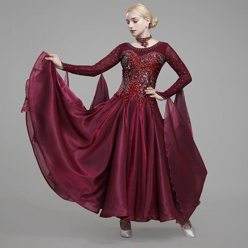 Новинка 2023 года платье для бальных танцев женщин современные танцевальные