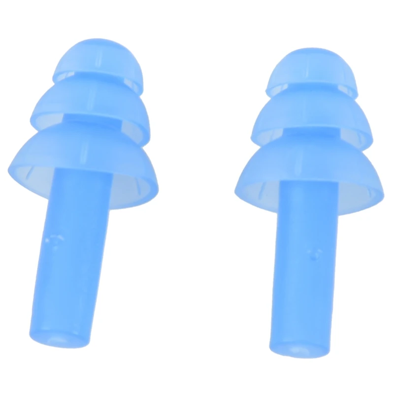 

Pair Swimming Dive Flexible Silicone Ear Plugs Earplug Blue