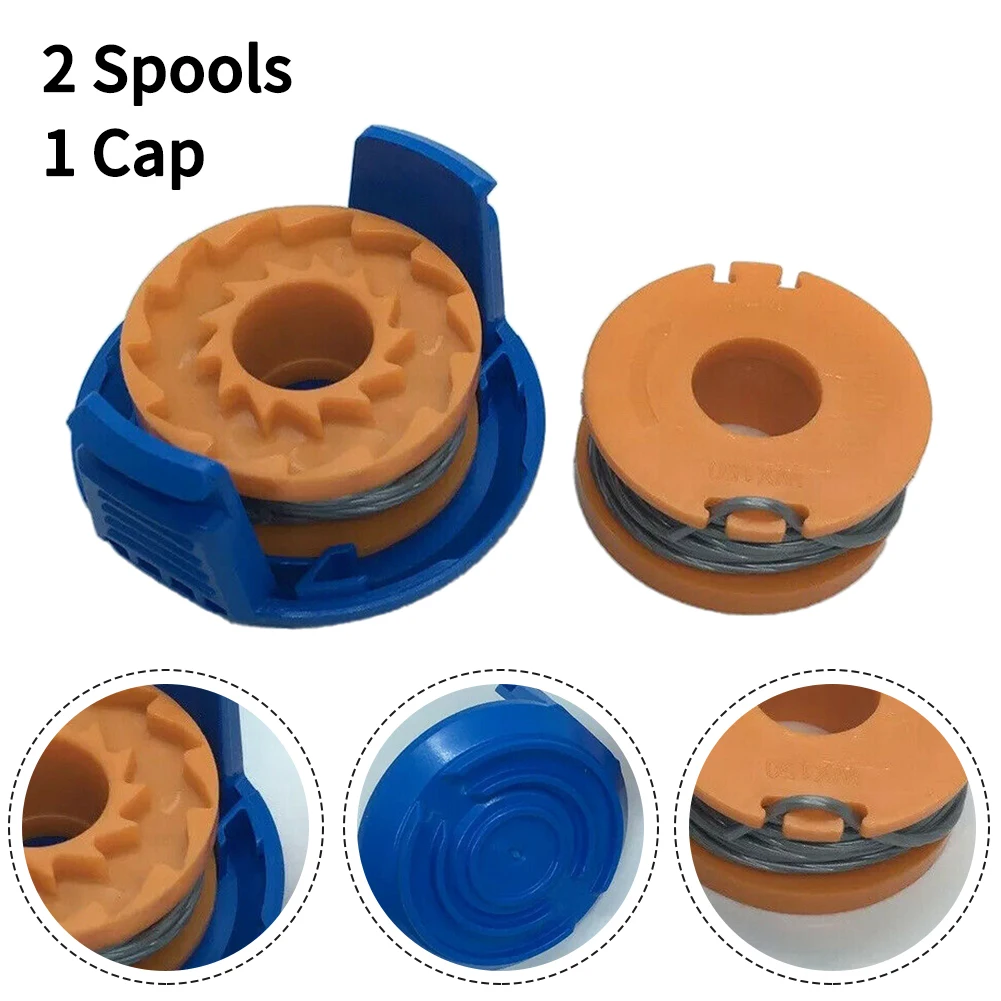 

2 X Spool & Line + Cover Cap For MacAllister MGTP18Li String Trimmer Parts For Home Garden Tool Accessory