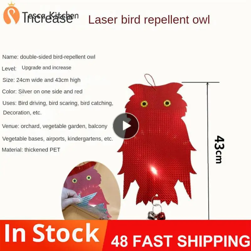 

Flash Birds Repel Device Owls Anti Bird Reflective Sticker Bird Pigeons Woodpecker Repellent Bird Repeller Tape Bird-repelling