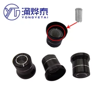 yyt 5pcs black high grade aluminum alloy knob cap type aperture 15 12x15mm potentiometer encoder switch cap flower shaft