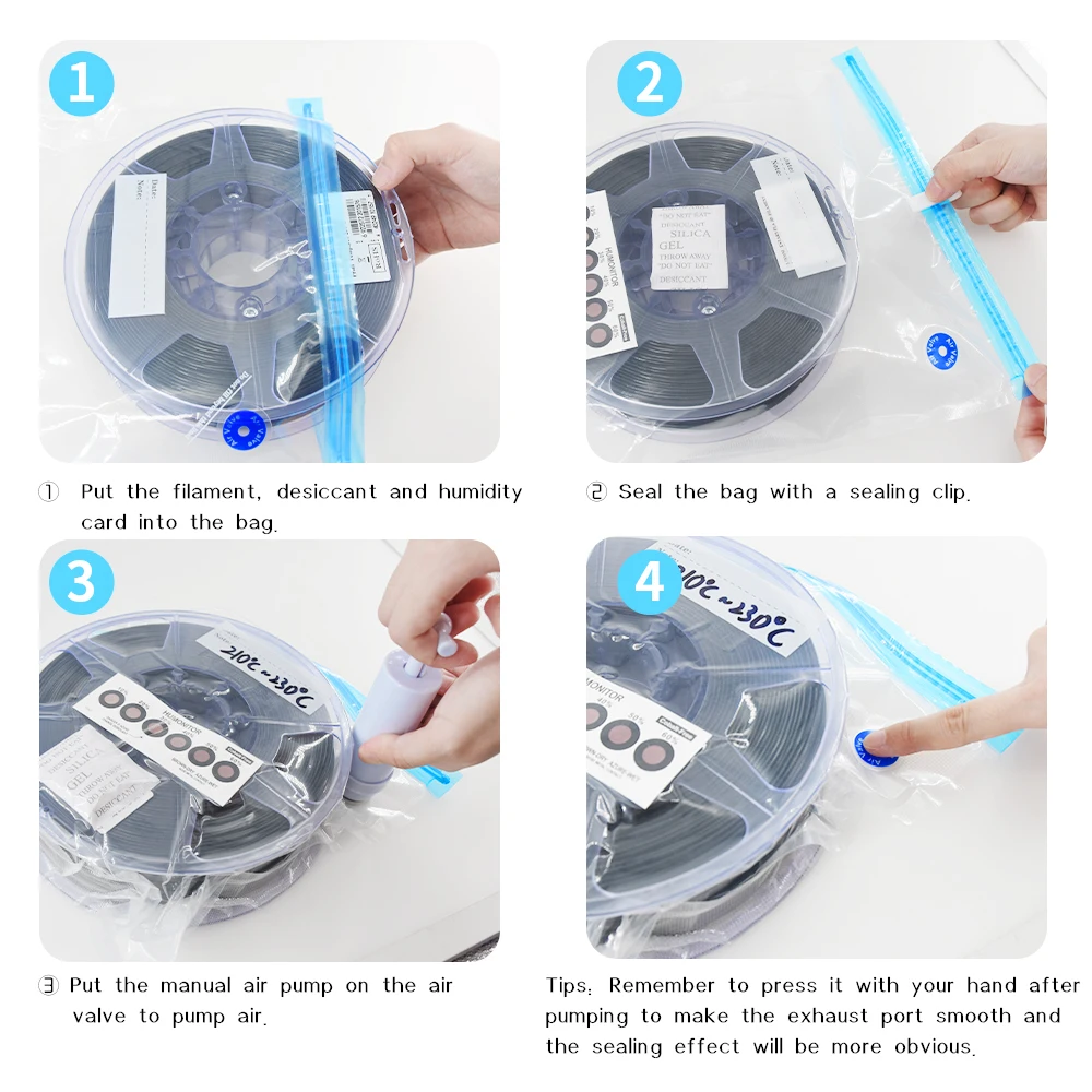 3D принтер расходные материалы PLA/ABS/PETG/TPU вакуумная сумка для хранения