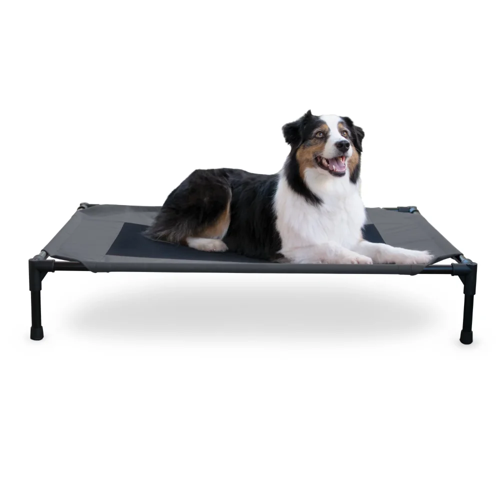 

Original Pet Cot Elevated Dog Bed Charcoal/Black Large 30 X 42 X 7 Inches Dog Breeding Supplies