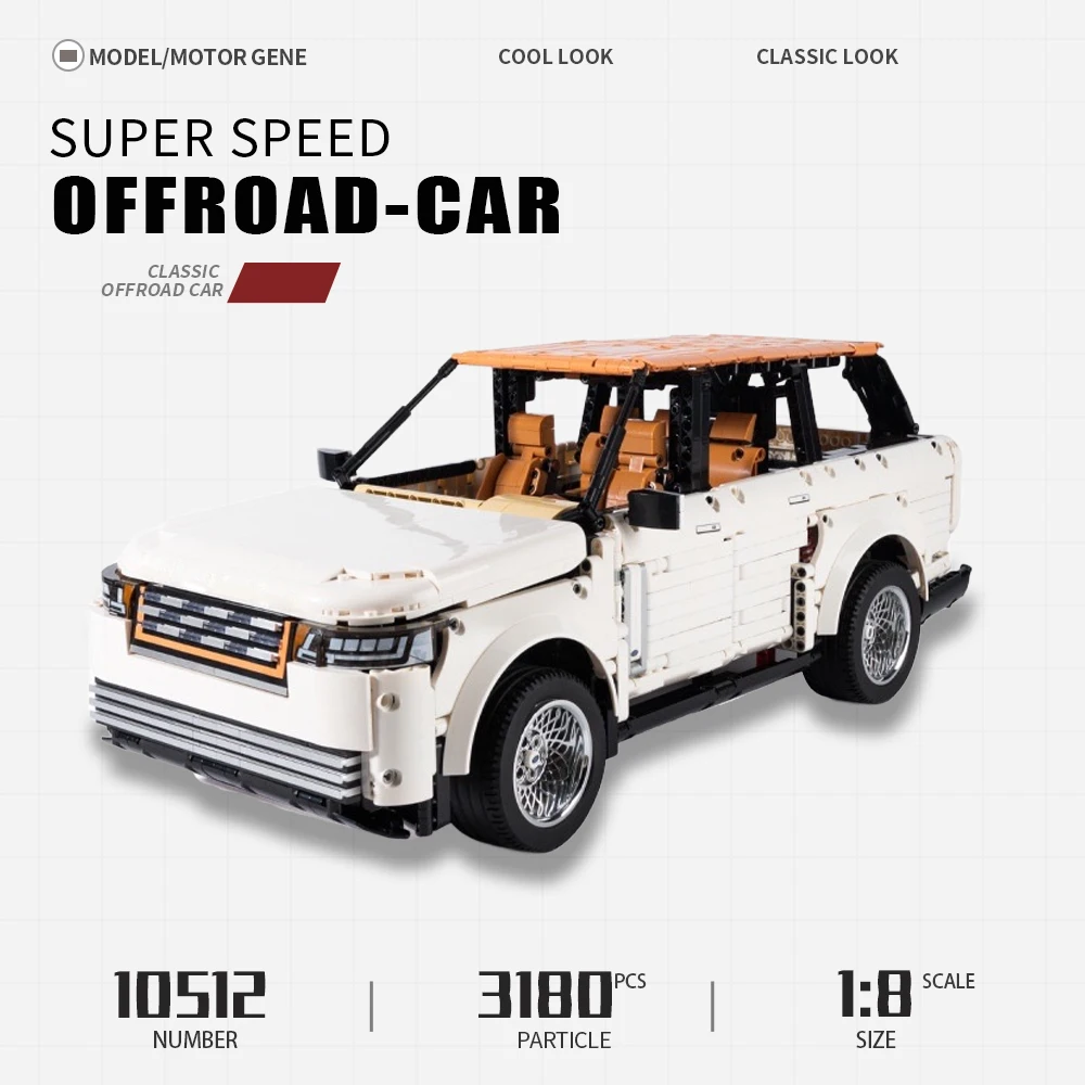 

High-Tech Moc Super Speed Off-road Vehicle Car 10512 Sports Racing Car Brick Technical Model Building Blocks Boys Toys 3180pcs