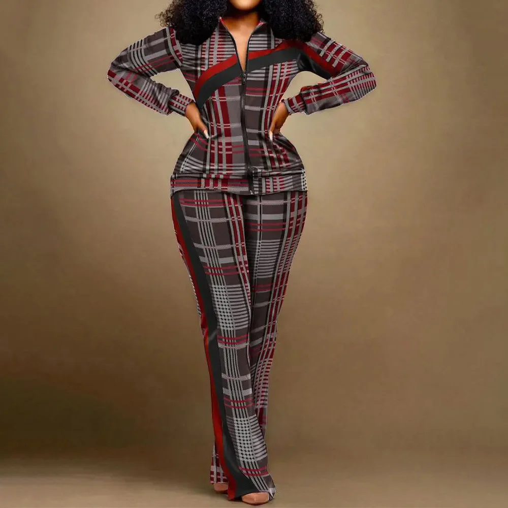 

Женский спортивный костюм с карманами, повседневный комплект из двух предметов, кофта на молнии с длинным рукавом и брюки, уличная одежда, в...