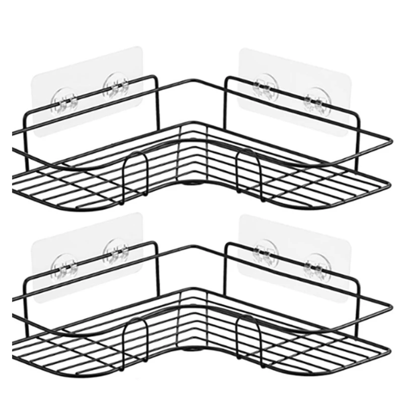 

2 шт., плотные угловые полки для ванной и кухни