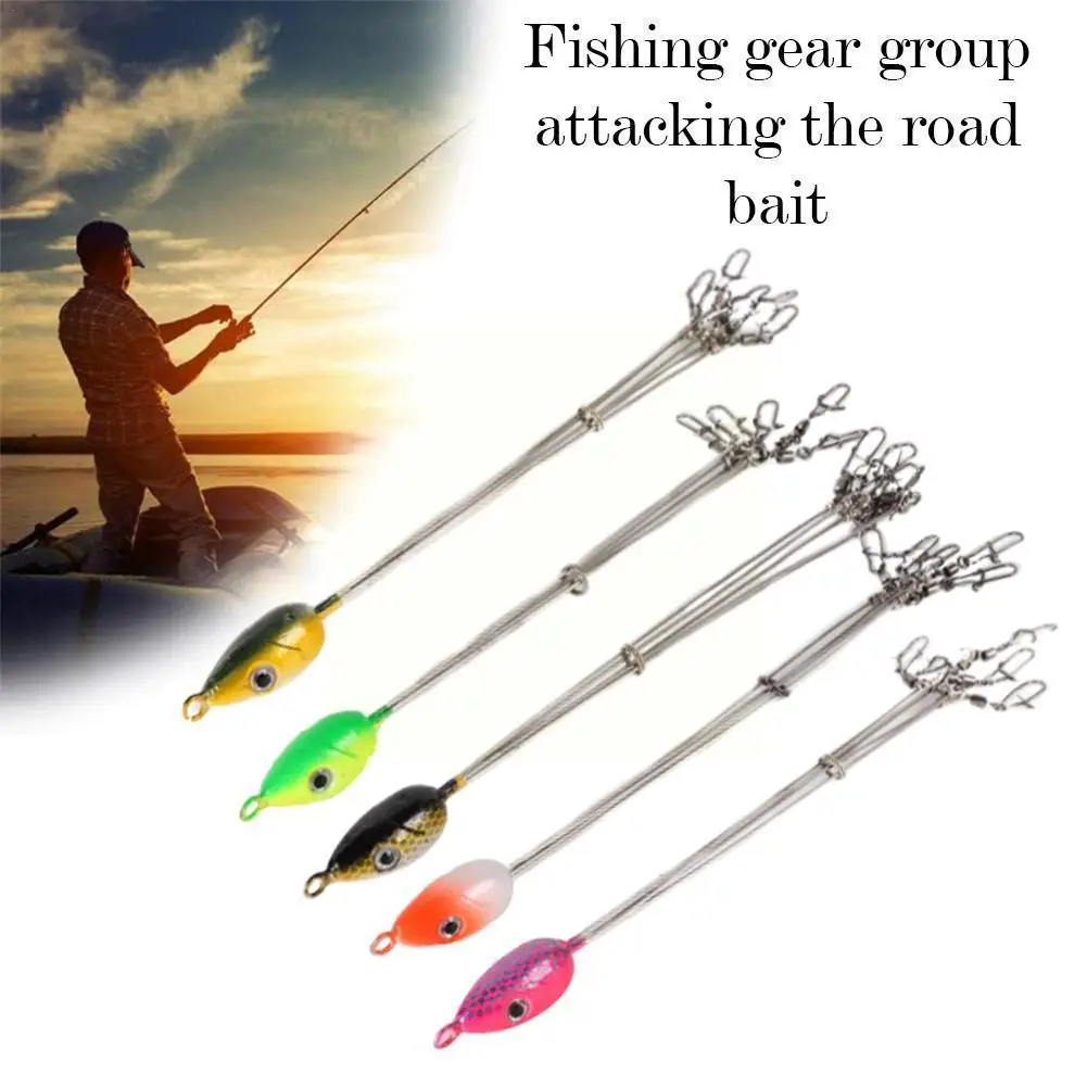 

Outdoor Steel Umbrella Fishing Lure Rig 5 Arms Rig Fishing Snap Bait Swivel Tools Fishing Alabama Lure Tackle Group K5G1