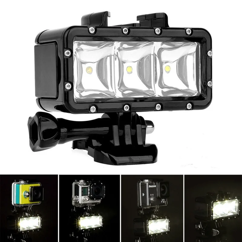 

AWIND Underwater Waterproof LED Flash Diving Shooting Fill Light Lamp Mounts For SJCAM SJ4000 Gopro Camera Xiaoyi Sports Camera